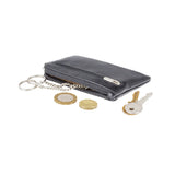Leather Card, Coin, Keys Zip Purse