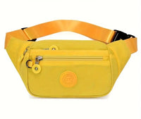 Womens Mens Bumbag Waist Hip Bag 5 Zip Lightweight Travel Nylon - Holidays, Everyday, Travel Use, Festivals