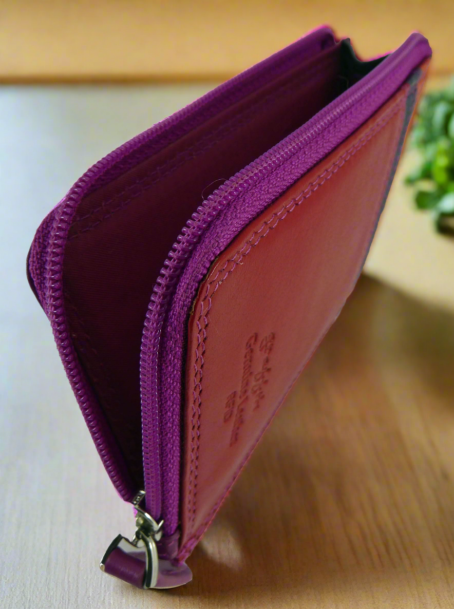 Slim Minimalist Card Holder RFID Wallet - Real Leather