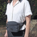 Womens Mens Bumbag Waist Hip Bag 5 Zip Lightweight Travel Nylon - Holidays, Everyday, Travel Use, Festivals