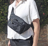 Womens Mens Bumbag Waist Hip Bag 5 Zip Lightweight Travel Nylon - Holidays, Everyday, Travel Use, Festivals