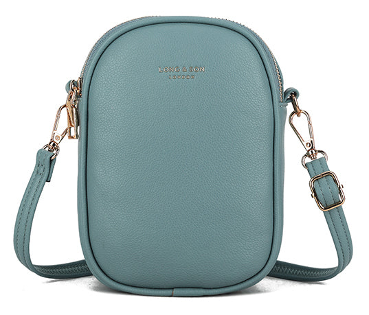Womens Small Two Section Shoulder Crossbody Bag - Holidays, Everyday, Travel Use, Evenings