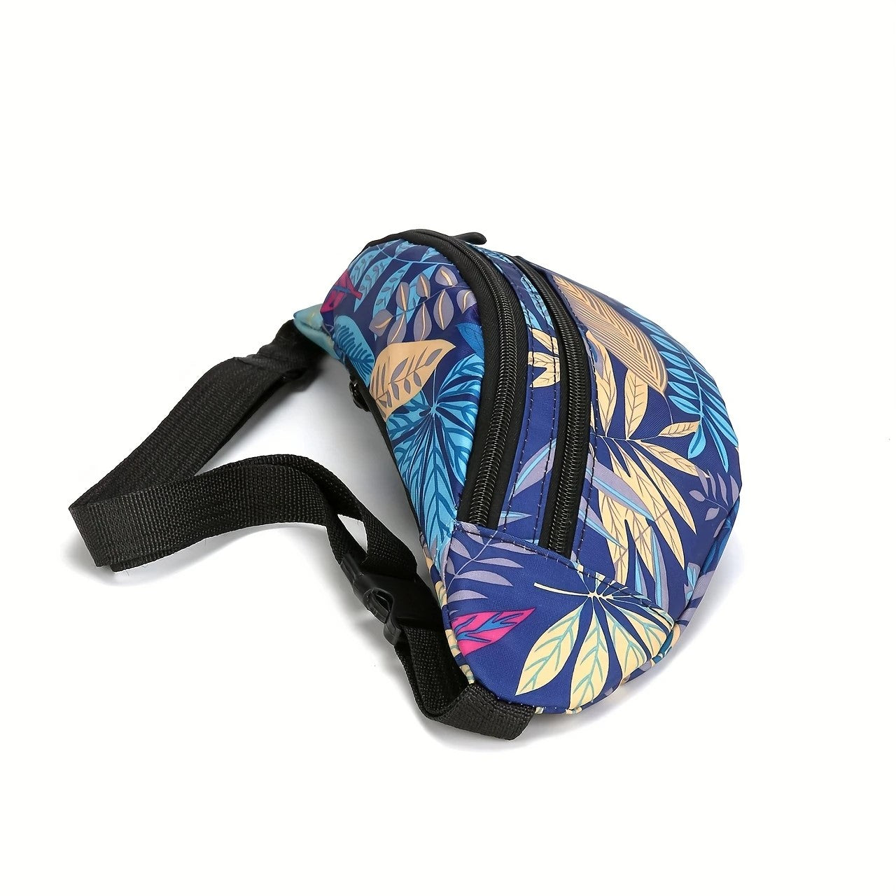 Nylon Floral Bumbag Waist Hip Bag - Holidays, Everyday, Travel, Festivals — rear view