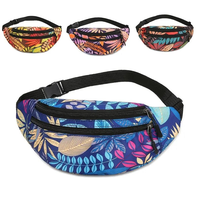 Nylon Floral Bumbag Waist Hip Bag - Holidays, Everyday, Travel, Festivals