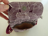 Womens Small Leaf Print Crossbody Phone Bag - Dog Walking, Holidays, Travel