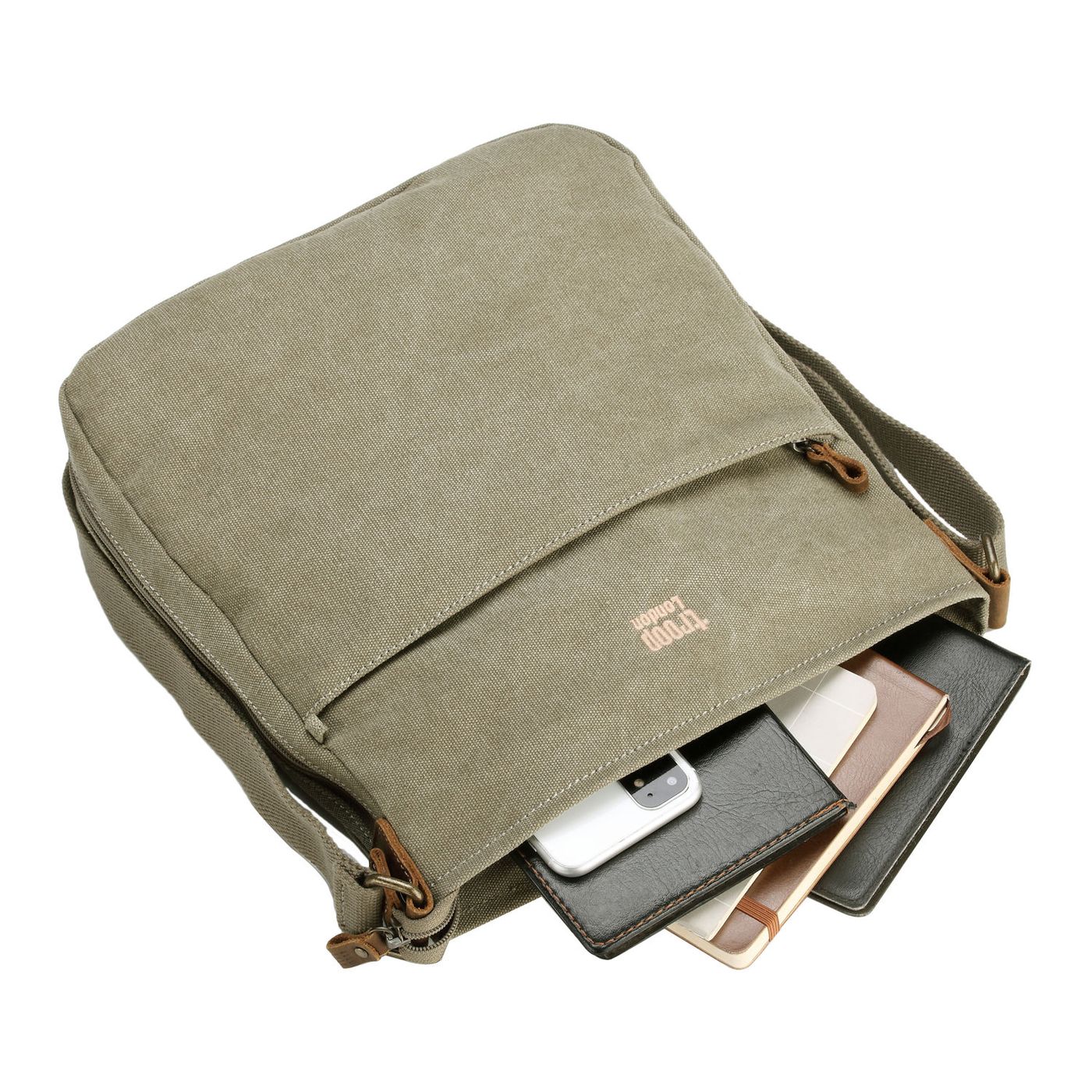 Troop London Strong Canvas Cross Body Bag - Large Size — additional view