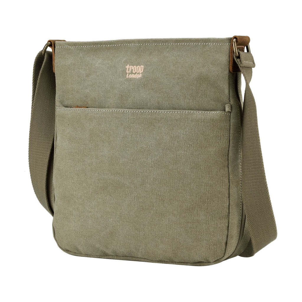 Troop London Strong Canvas Cross Body Bag - Large Size — Khaki