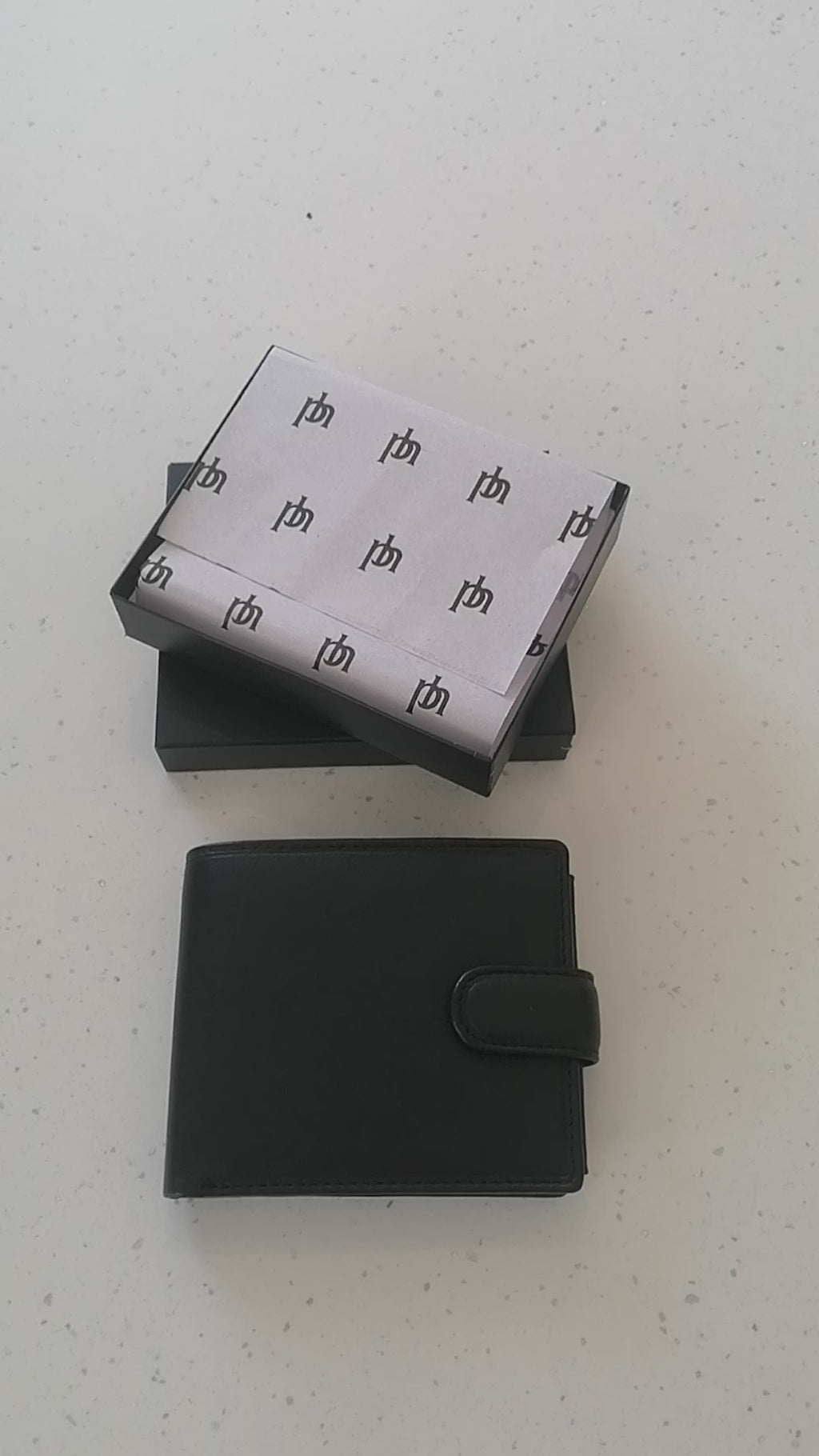 Leather Wallet 7 Card Slots, 2 Note Sections, Coin Pocket RFID Black