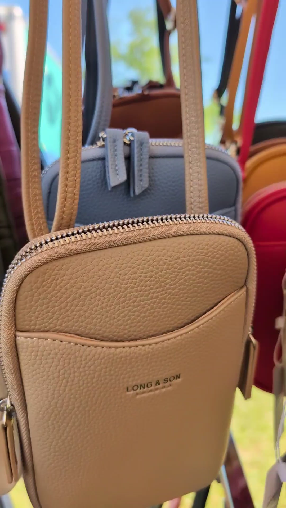 Small Organiser Crossbody Phone Bag - 3 Card Slots, Zip Section & Water Resistant
