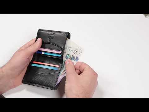Visconti Slim Real Leather Card Wallet - 8 Slots, RFID Blocking, Gift Boxed