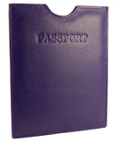 Travel Passport Holder Sleeve Protector Cover Wallet Real Leather