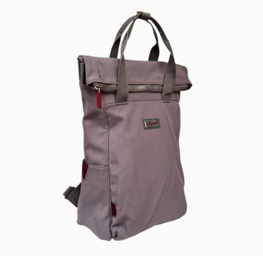 Spirit Eco Roll Top Backpack - Lightweight & Water Resistant — Grey