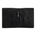 Black Slim Wallet 6 Card slots  Visconti 705 Hunter Real Leather — shown open with card slots visible on a white background