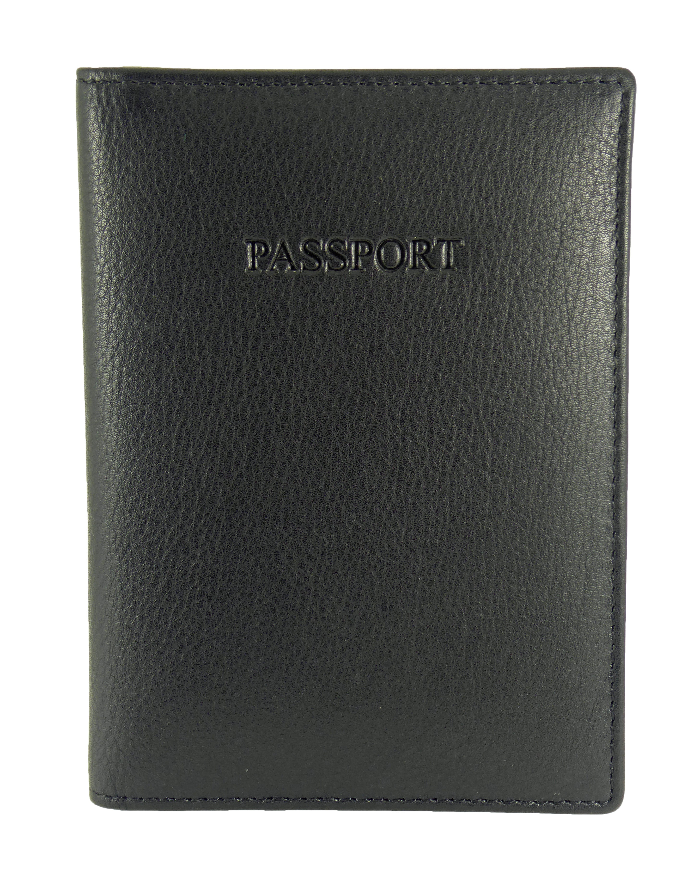 Passport Holder Card Slots - Premium Real Leather - Boxed Visconti — interior view