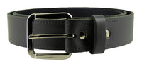 1 1/4" Wide Leather Belt Grey