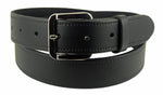 1 1/4" Wide Leather Belt Black Chrome buckle