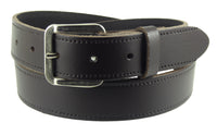 1 1/4" Wide Leather Belt Brown