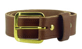 1 1/4" Wide Leather Belt Tan