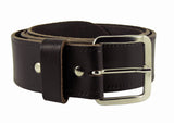 1 1/2" Wide Leather Belt Brown