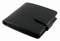 Mens Flip Leather RFID Wallet - 2 Note Sections, 12 Card Slots, 2 ID Windows