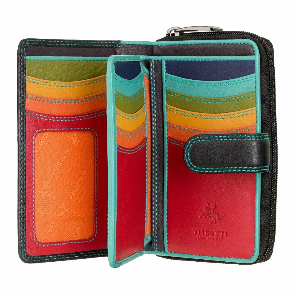 Ladies Leather Coin Purse with 16 Card Slots - Visconti R13