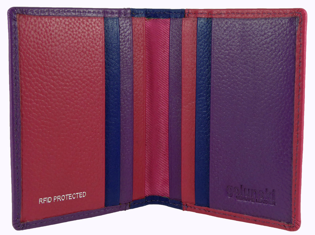 Leather Slim Compact Credit Card Holder Wallet RFID - 6 colours