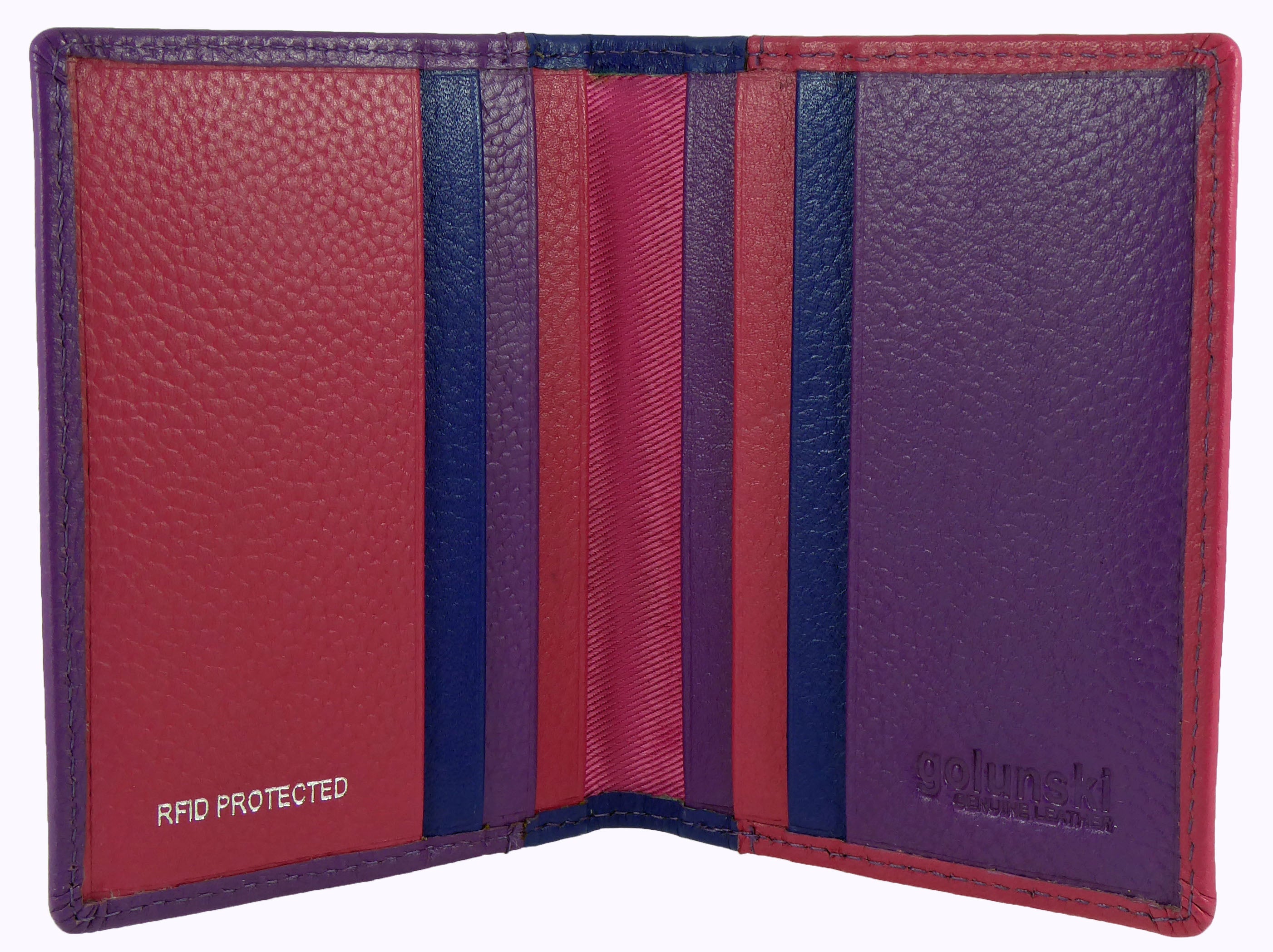 Leather Slim Compact Credit Card Holder Wallet RFID - 6 colours