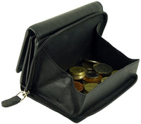 Ladies Real Leather Coin Tray Purse