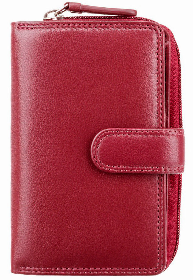 Visconti HT33 real leather purse open showing note section and internal organisation