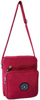 Womens Three Section Small Lightweight Travel Nylon Crossbody Bag - Holidays, Everyday, Travel Use