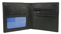 Mens Leather Bi Fold Leather Wallet 4 Cards RFID Mala