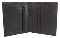 Mens Leather Bi Fold Leather Wallet 3 Cards RFID 2 Colours Mala