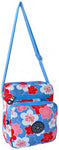 Womens Three Section Lightweight Small Travel Nylon Crossbody Flower Bag - Holidays, Everyday, Travel Use