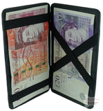 Mens Soft Cowhide Leather Magic Flip Milkman/Puzzle Money Wallet