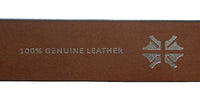 1 1/2" Wide Hide Leather Belt in Tan