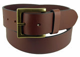 1 1/2" Wide Hide Leather Belt in Tan