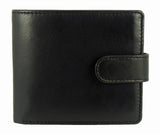 Mens Flip Leather RFID Wallet - 2 Note Sections, 12 Card Slots, 2 ID Windows