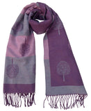 Tree Of Life Mulberry Design Ladies Long Scarf Shawl Soft Touch CASHMERE