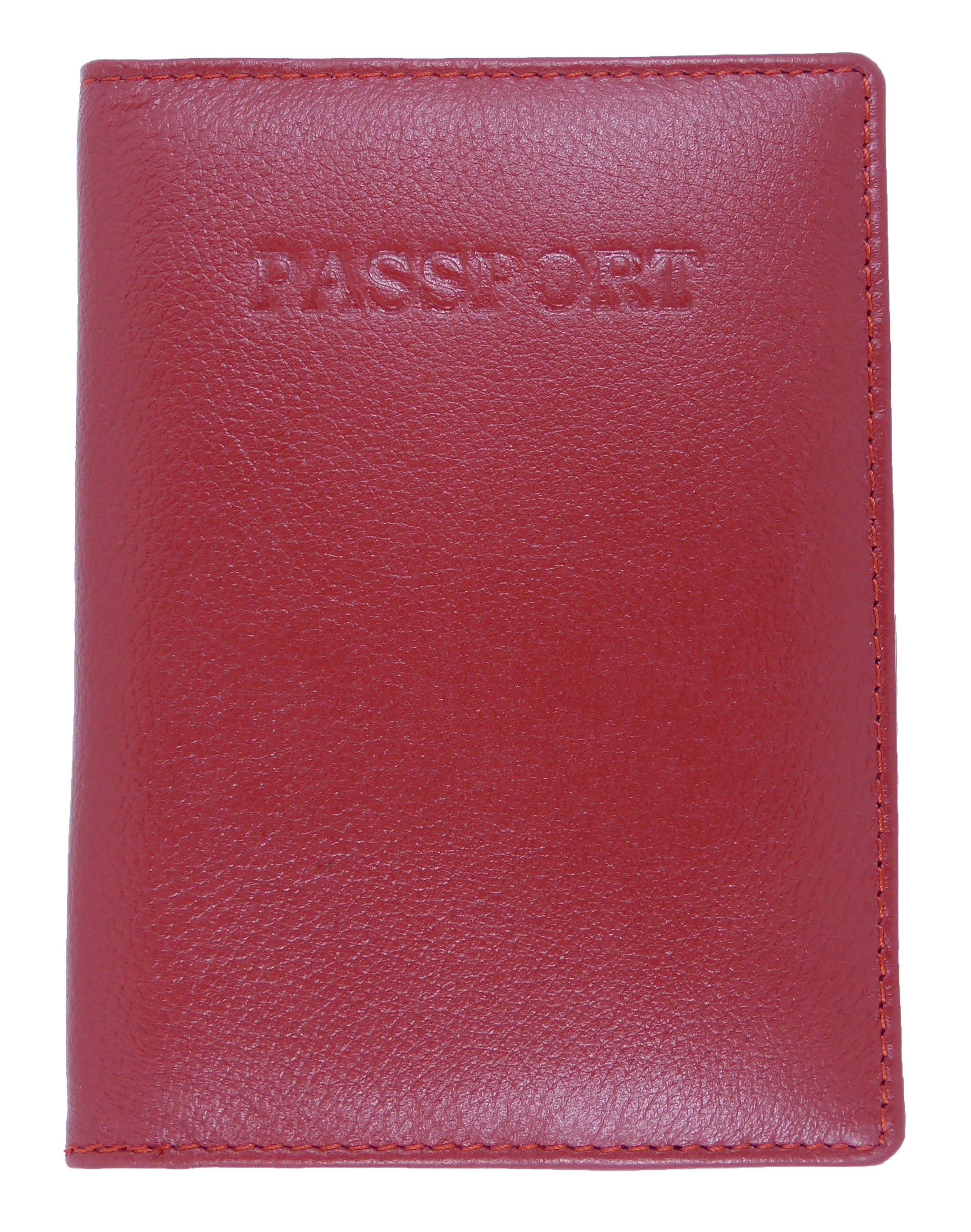 Real Leather RFID Travel Passport Holder Protector Cover Wallet