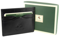 VISCONTI Small Wallet Real Leather Credit Card Holder