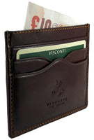 VISCONTI Small Wallet Real Leather Credit Card Holder