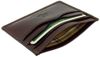 VISCONTI Small Wallet Real Leather Credit Card Holder