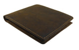 Visconti Distressed Hunter Leather Slimline Wallet - Brown Tan 707