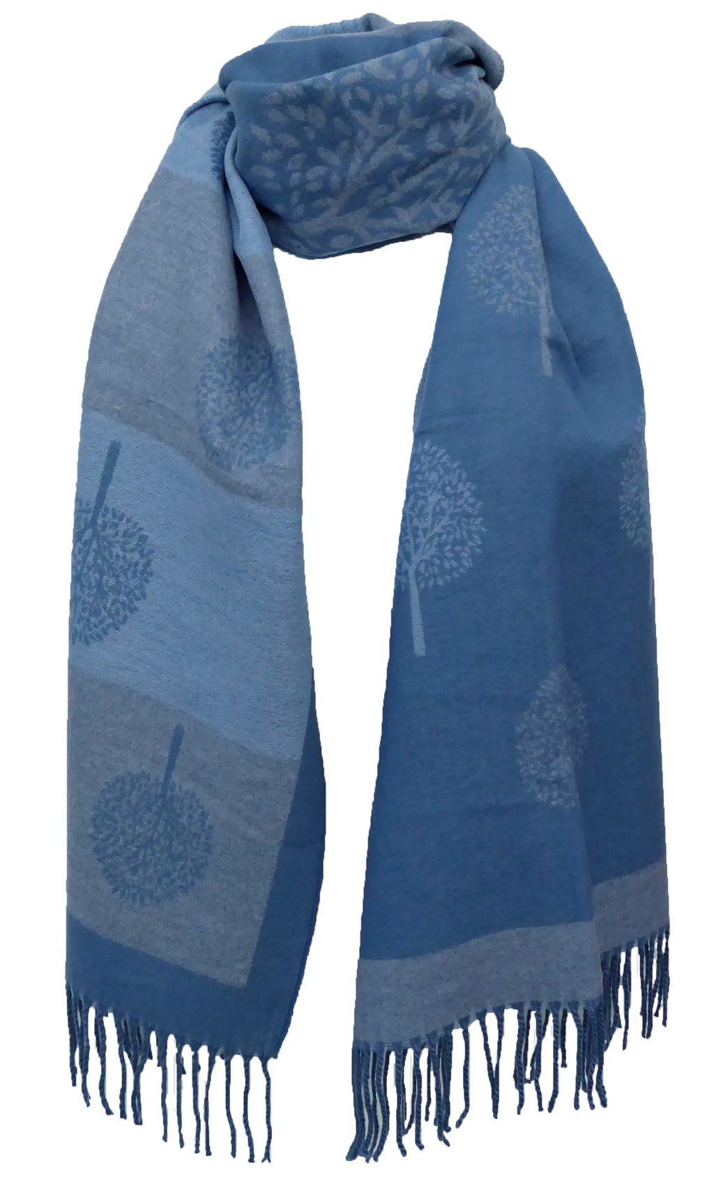 Tree Of Life Mulberry Design Ladies Long Scarf Shawl Soft Touch CASHMERE