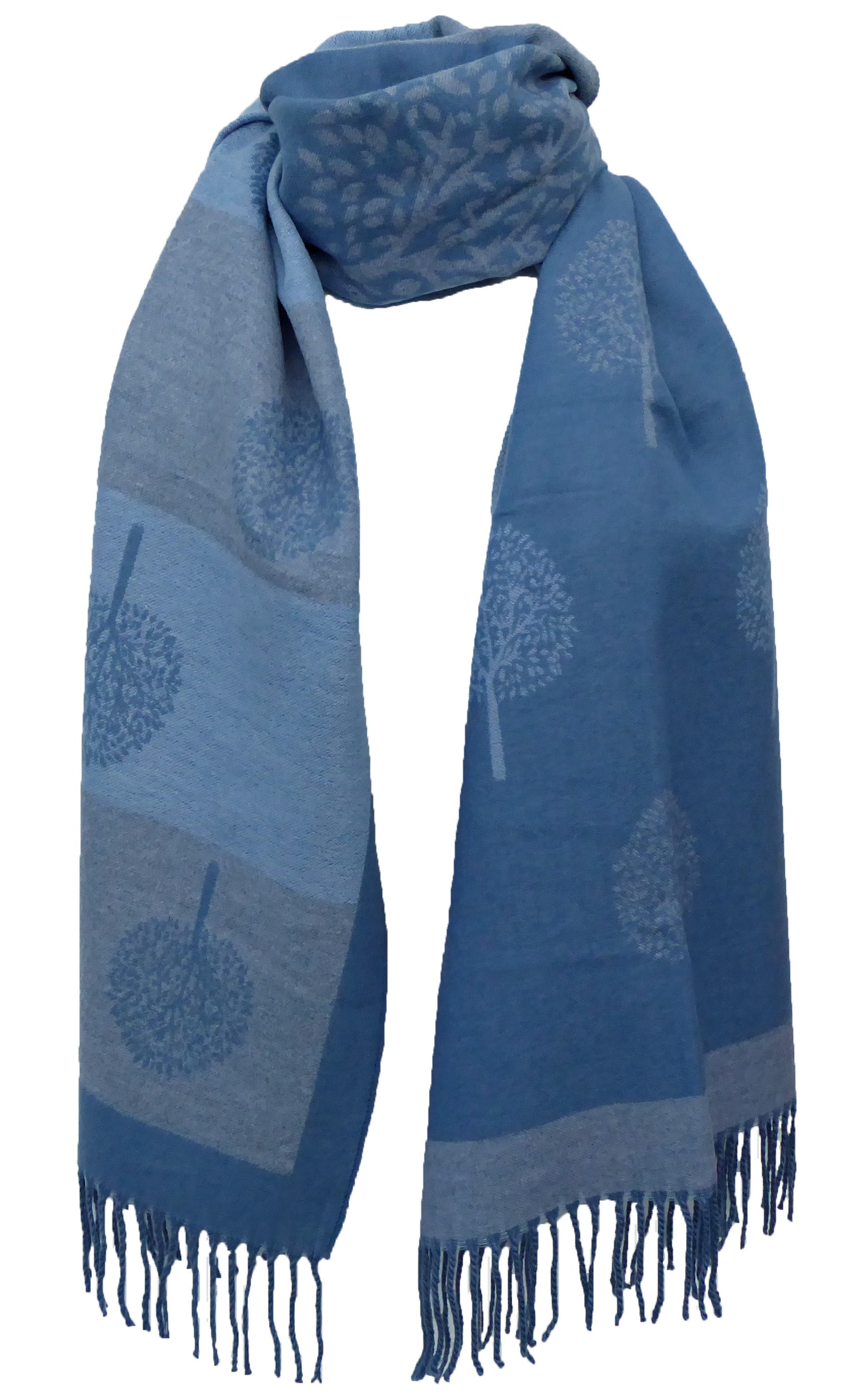 Tree Of Life Mulberry Design Ladies Long Scarf Shawl Soft Touch CASHMERE