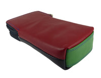 Double Glasses Spectacle Case Multi Coloured Real Leather