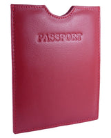 Real Leather Travel Passport Holder Sleeve Protector Cover Wallet