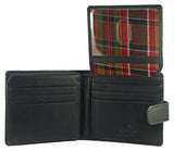 Mens Flip Leather RFID Wallet - 2 Note Sections, 12 Card Slots, 2 ID Windows